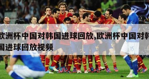 欧洲杯中国对韩国进球回放,欧洲杯中国对韩国进球回放视频